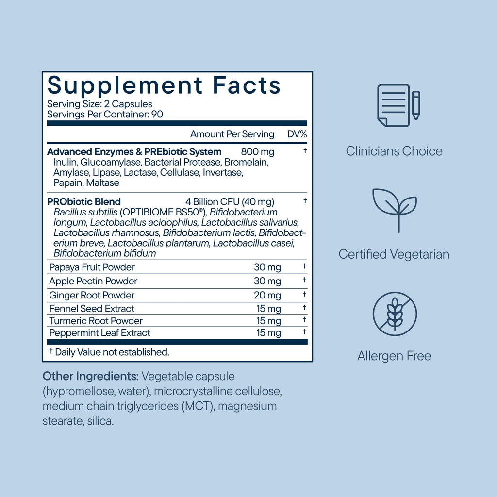 Digestive Enzymes Probiotics 180 CT U4396