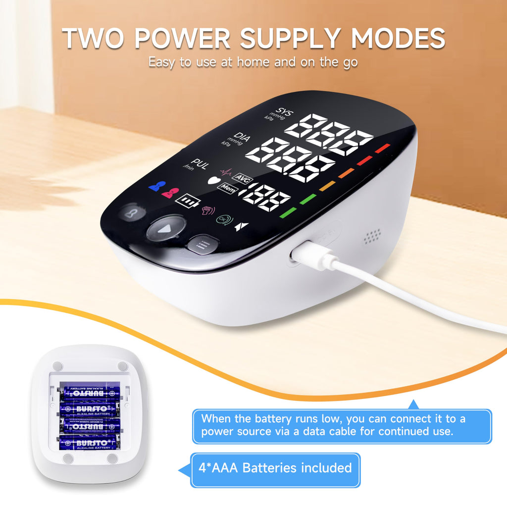 Upper Arm Blood Pressure Monitor with Adjustable Large Cuff Y485760