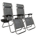 Zero Gravity Chair Set of 2 with Pillow and Cup Holder U887250