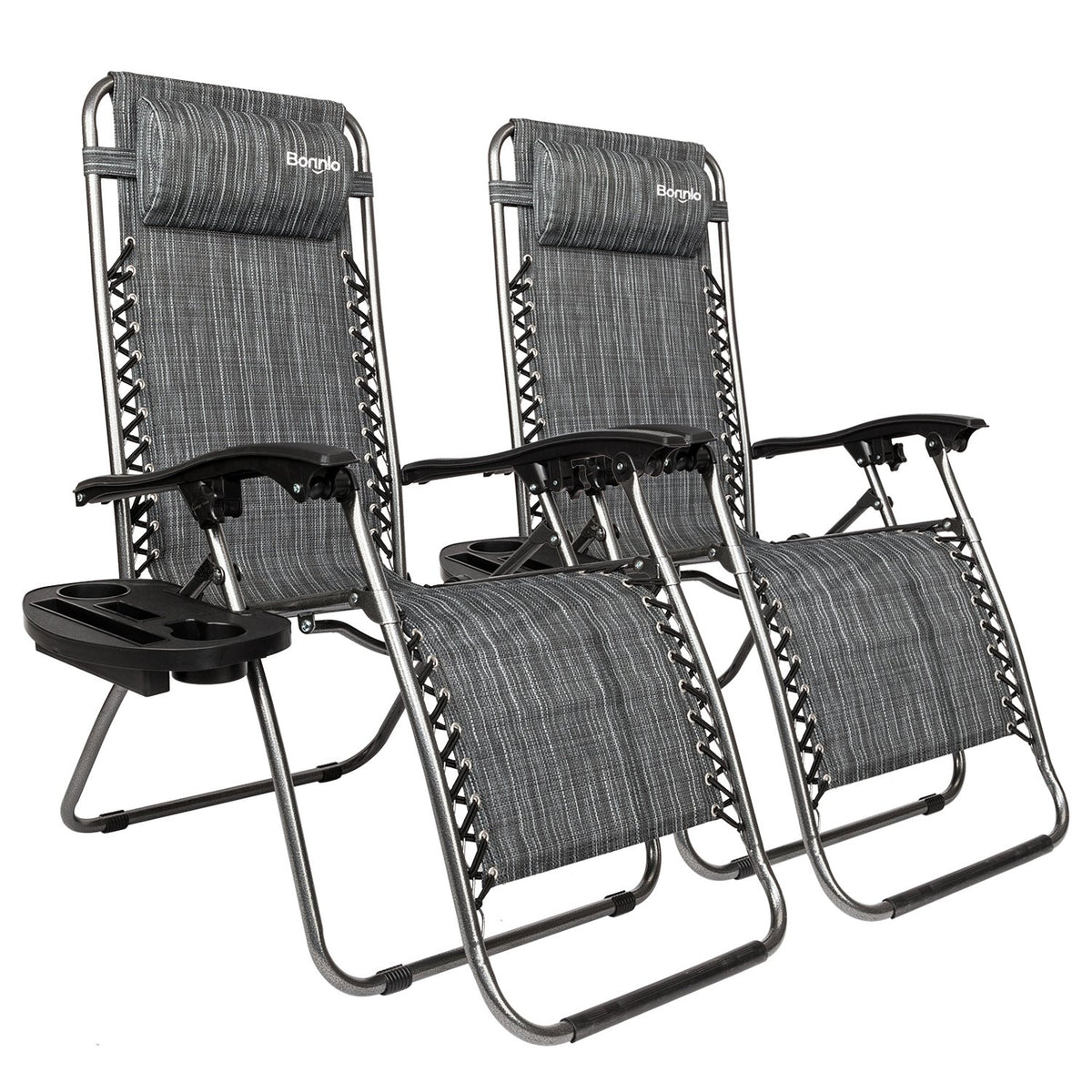 Zero Gravity Chair Set of 2 with Pillow and Cup Holder U887250