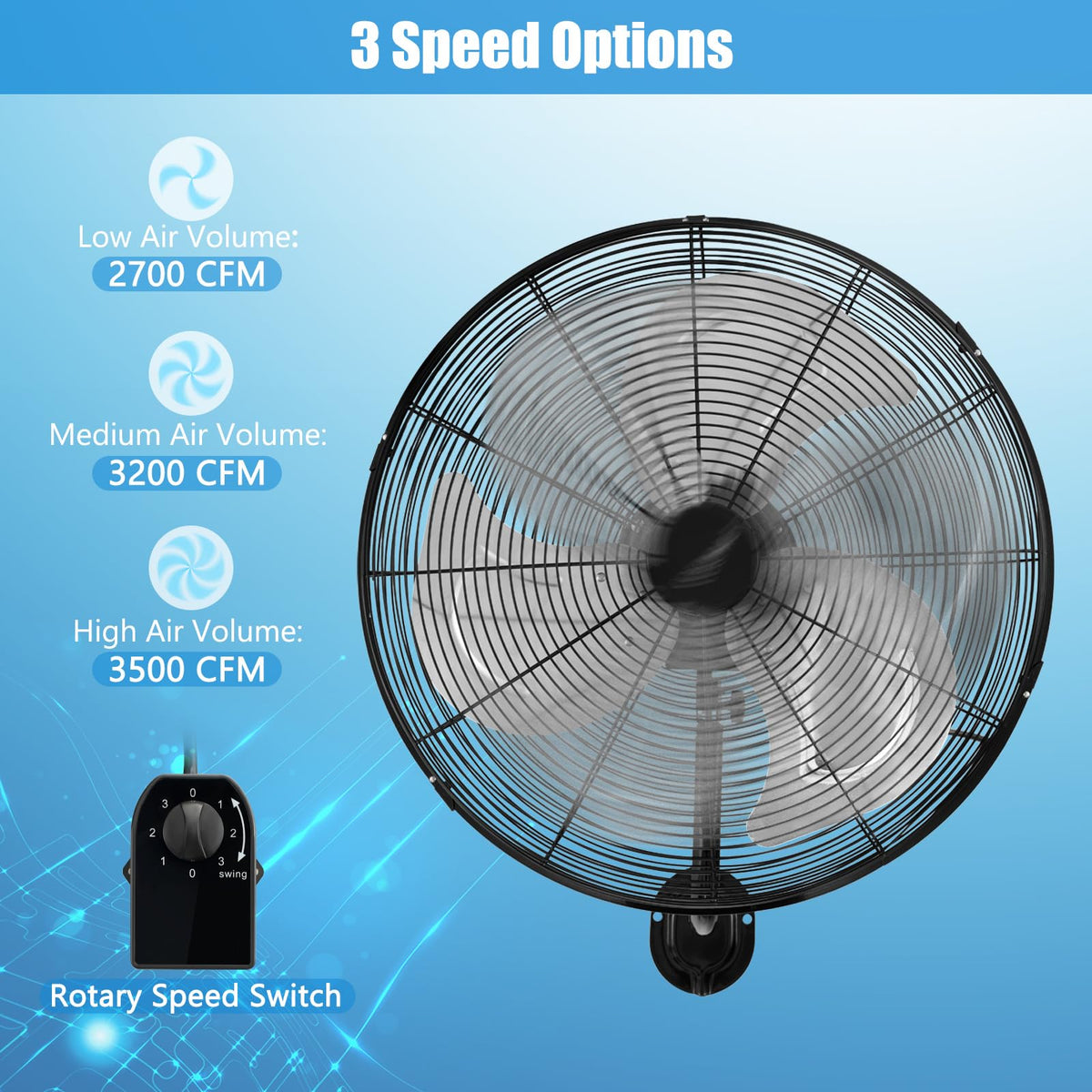 20 Inch Oscillating Wall Fan R632897