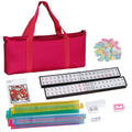 American Mahjong Set 166 White Tiles with 4 Racks and Bag A3274