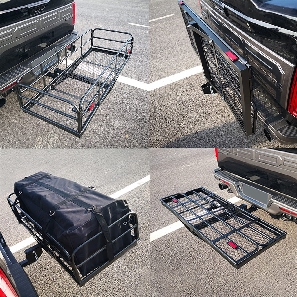 Heavy Duty Folding Hitch Mount Cargo Carrier 60" x 24" x 14.4" G93931