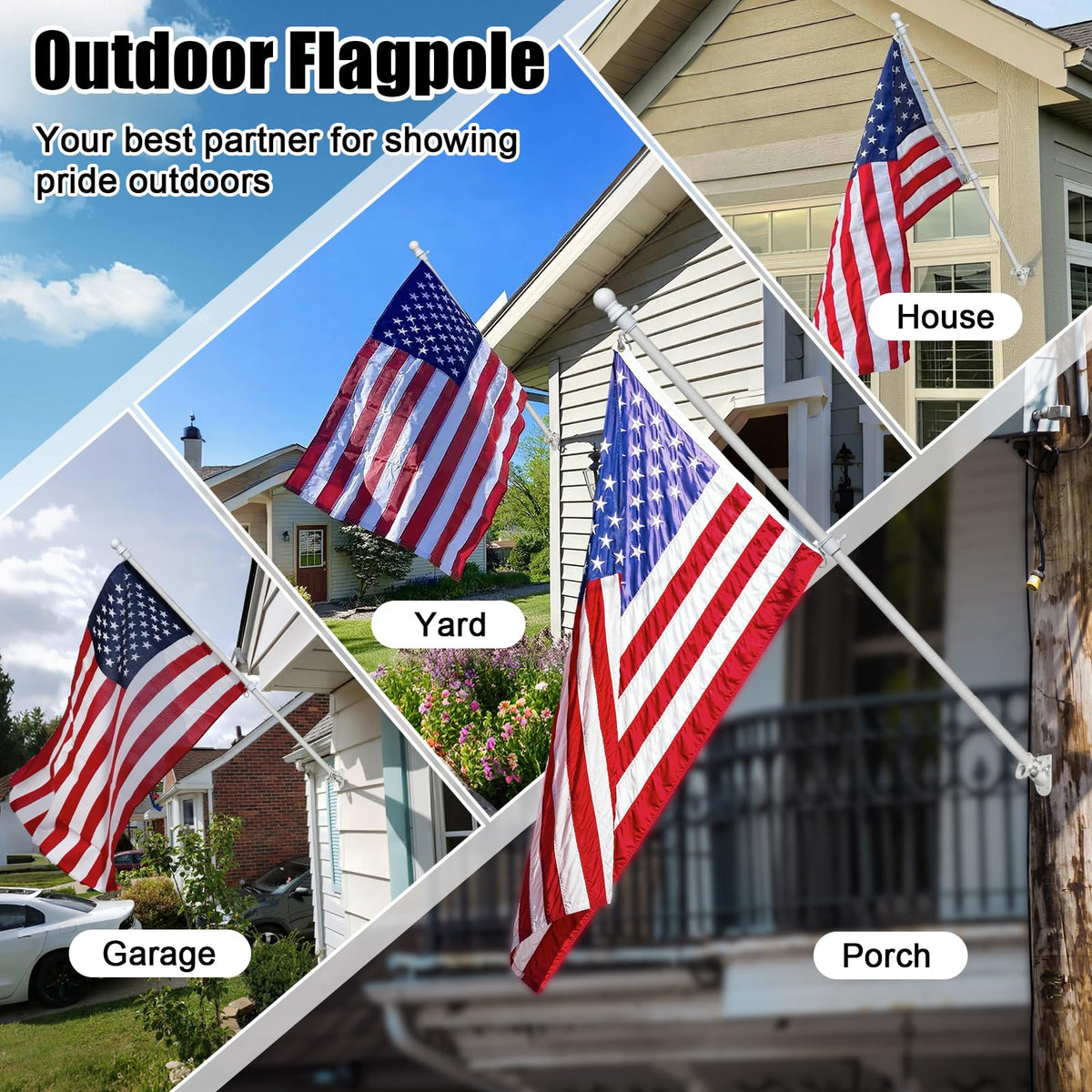 5ft Heavy Duty Stainless Steel Flag Pole W571506