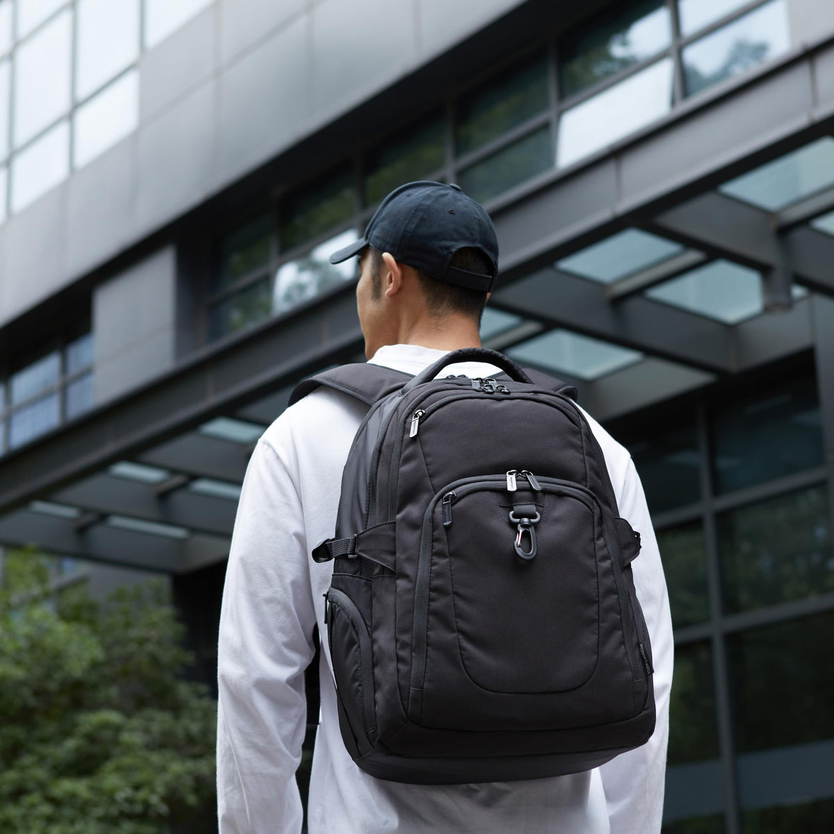 Black Water Resistant Laptop Backpack Y659
