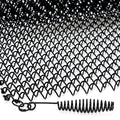 2 Pcs Fireplace Screen Mesh Curtain E949036