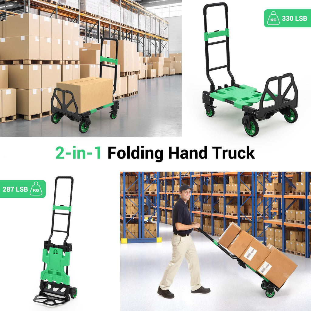 2-in-1 Folding Hand Truck with Basket H50513