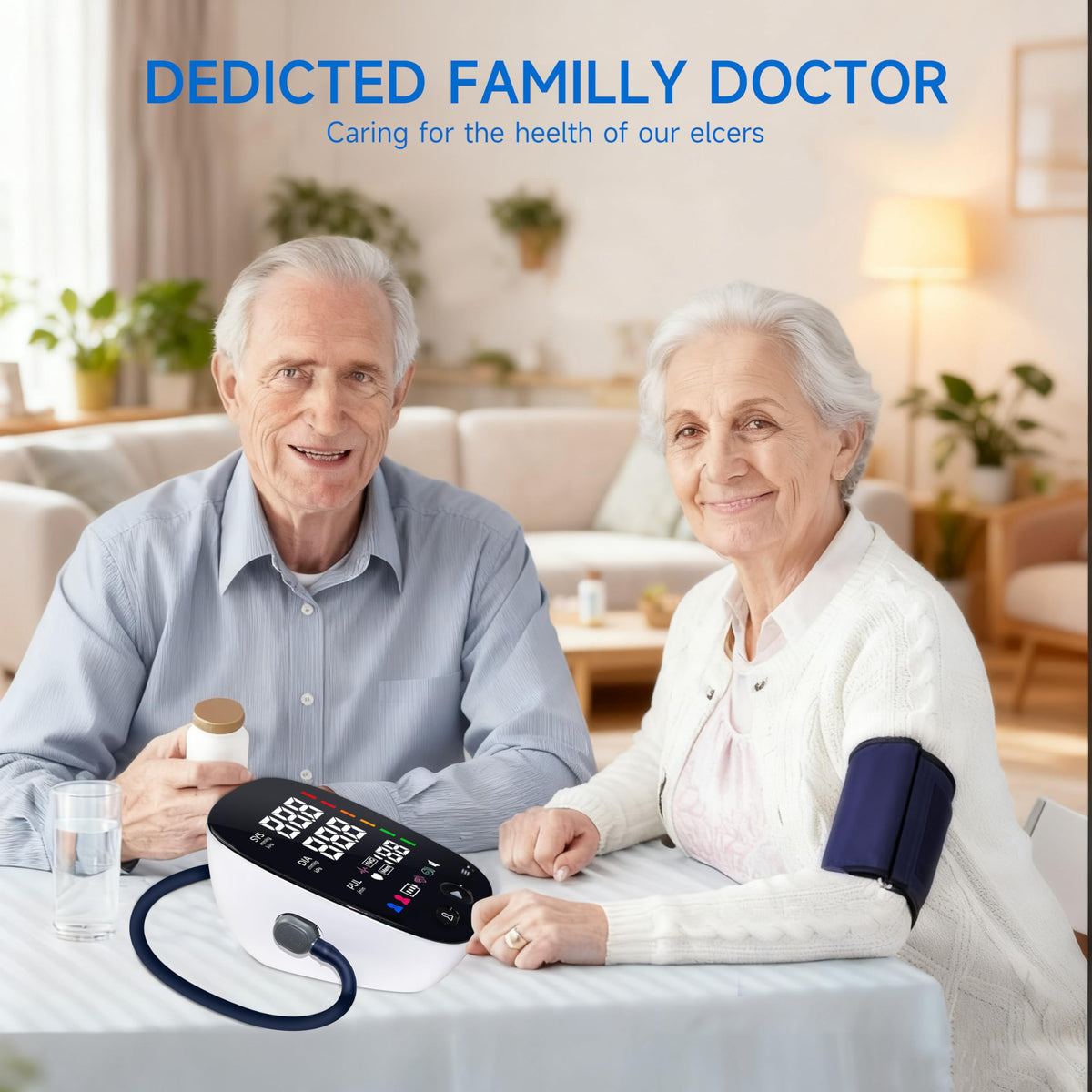 Upper Arm Blood Pressure Monitor with Adjustable Large Cuff Y485760
