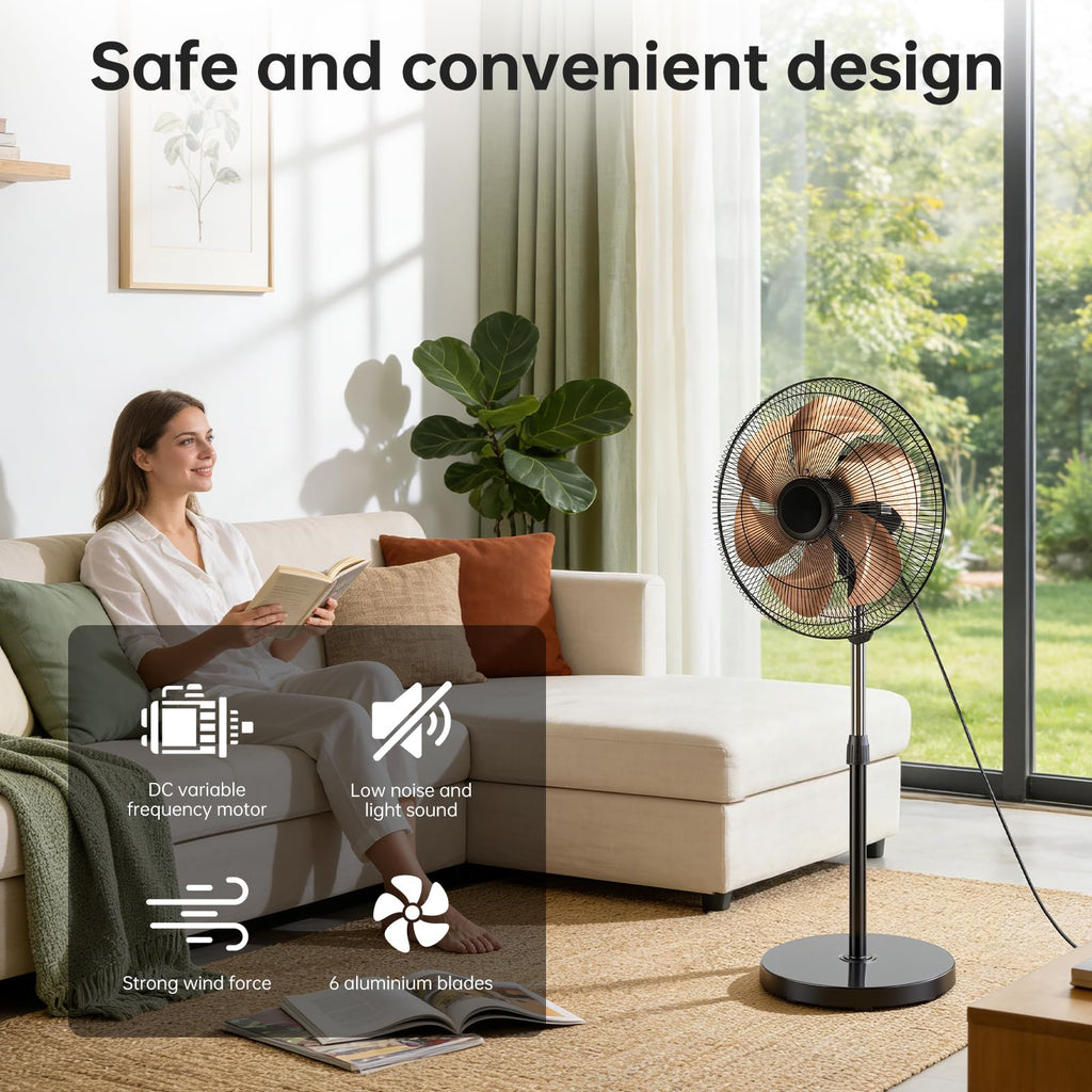 18 Inch Oscillating Metal Stand Fan A6505