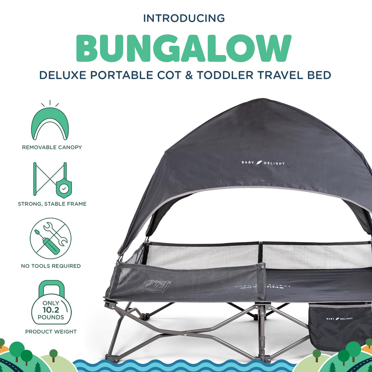 Portable Cot Grey W62414