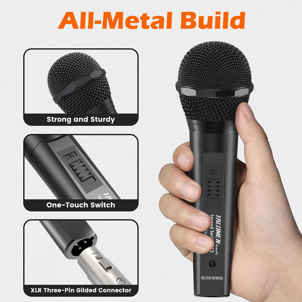 Wired Dynamic Vocal Microphone with XLR Cable D61578