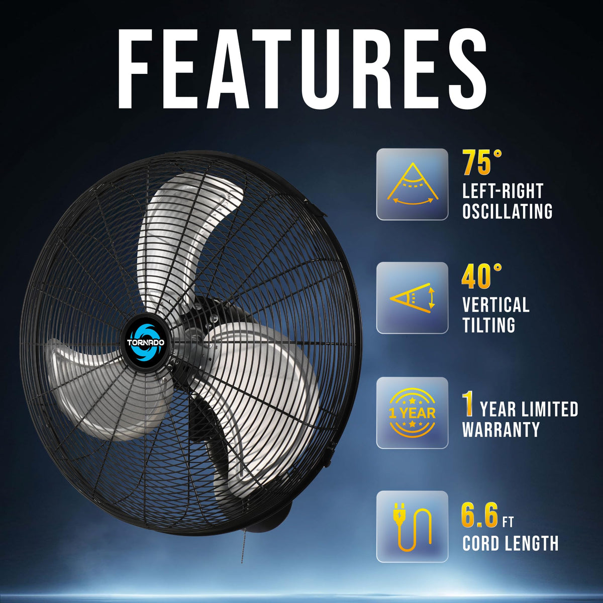 20 Inch High-Velocity Oscillating Wall Fan B118054