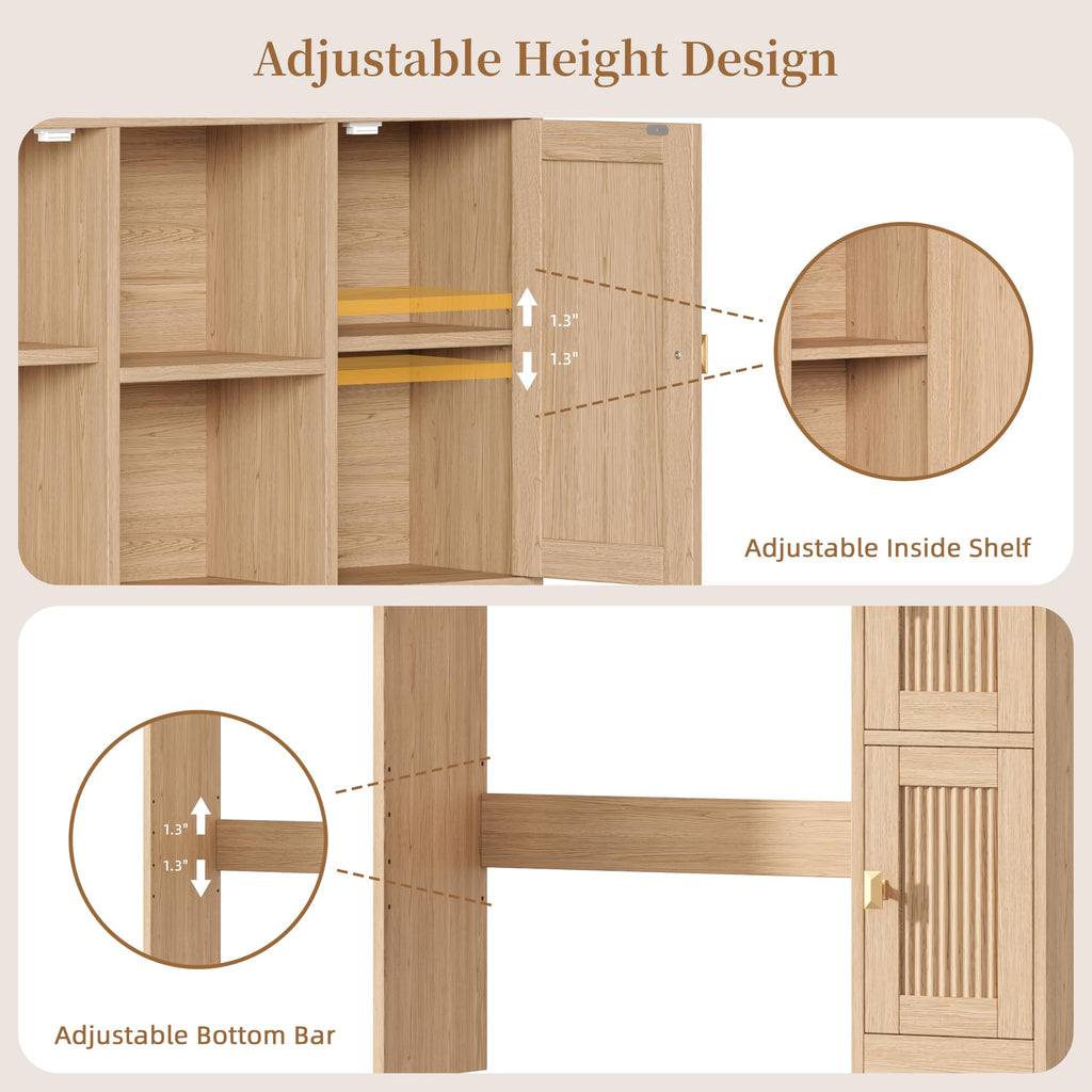 Over The Toilet Storage Cabinet with 4 Doors Q347933