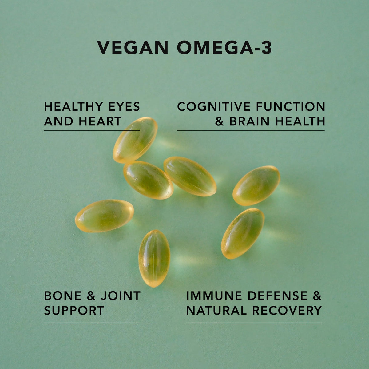 Vegan Omega-3 Algal Oil DHA EPA Softgels, 120ct Q80578