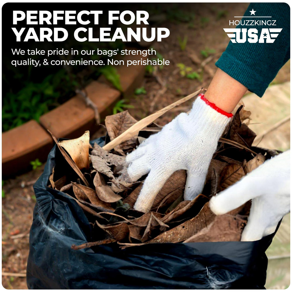55 Gallon 20 Black Heavy Duty Trash Bags U892231