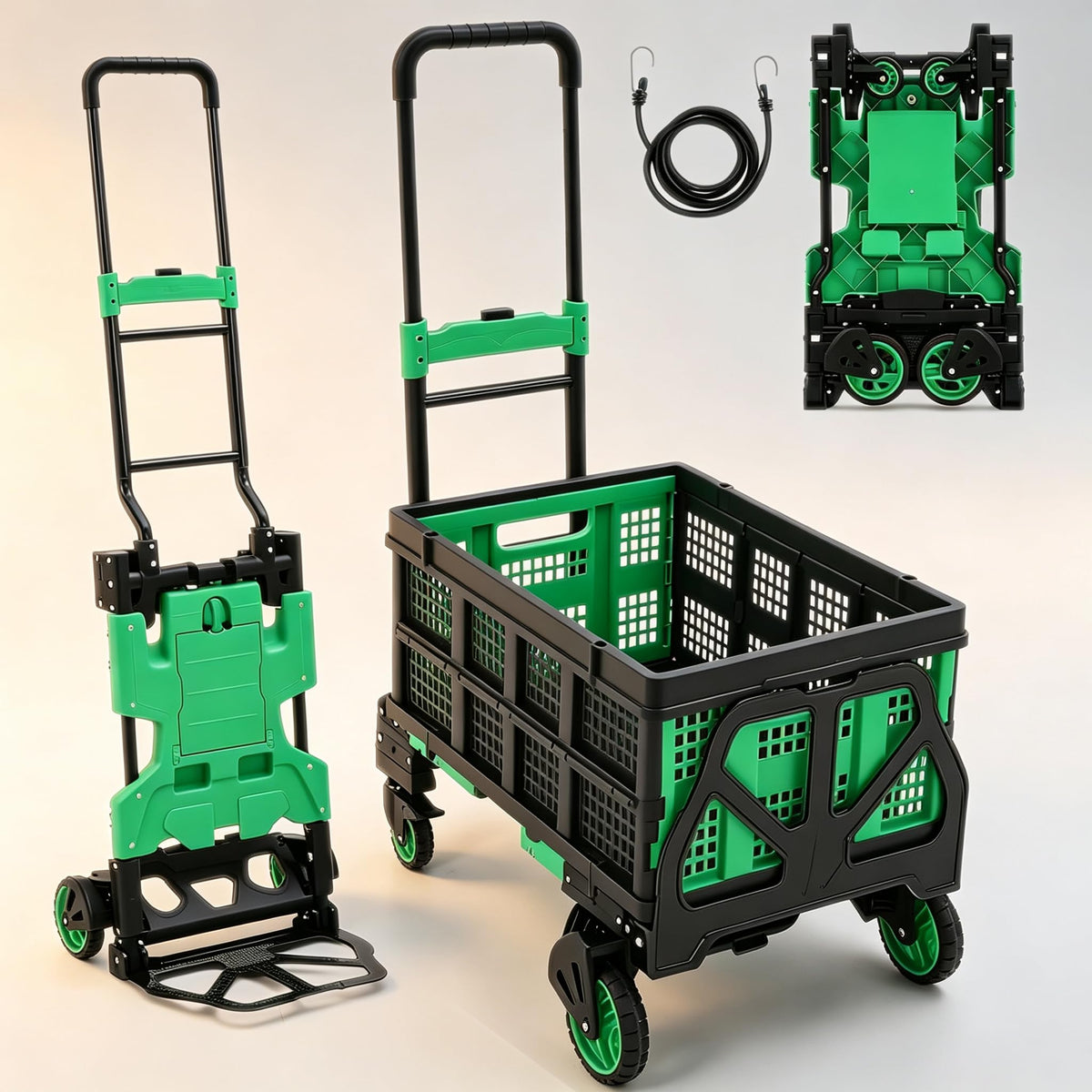 2-in-1 Folding Hand Truck with Basket H50513