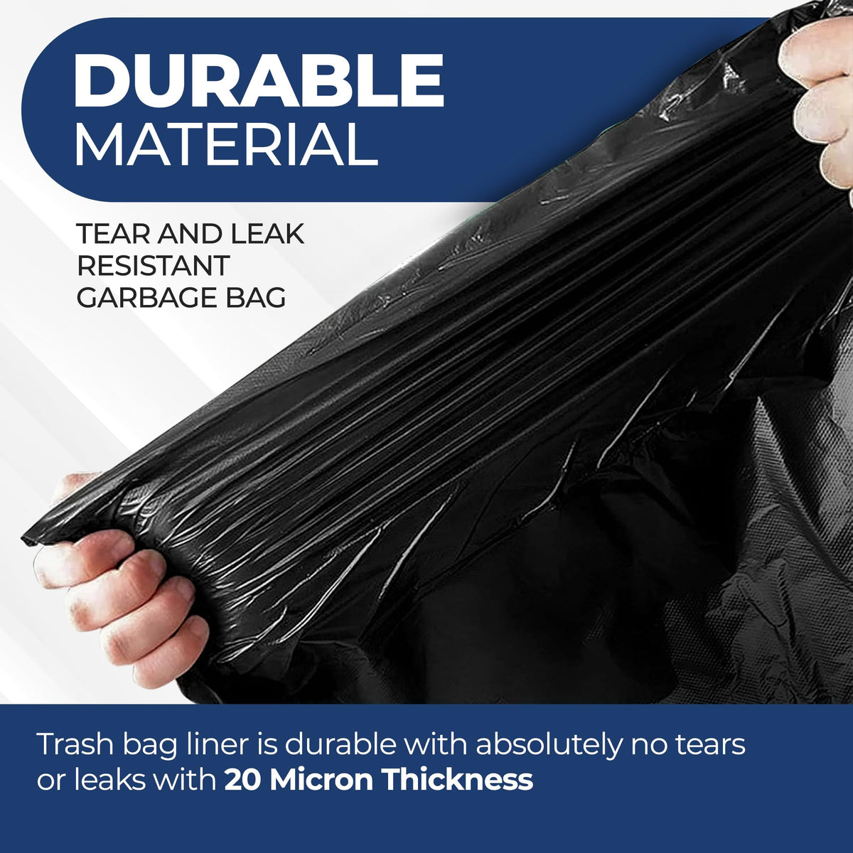 55 Gallon 20 Black Heavy Duty Trash Bags U892231