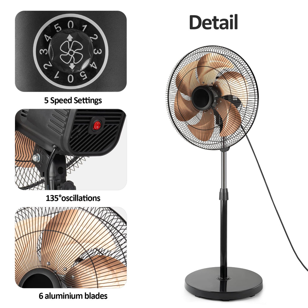 18 Inch Oscillating Metal Stand Fan A6505