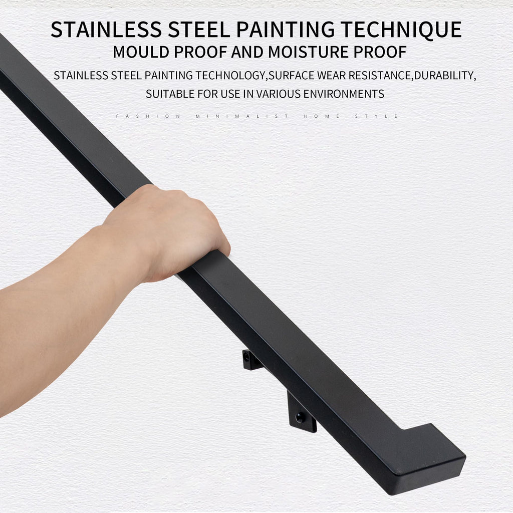 8 FT Aluminum Handrail Kit with 304 Stainless Steel Brackets M36267