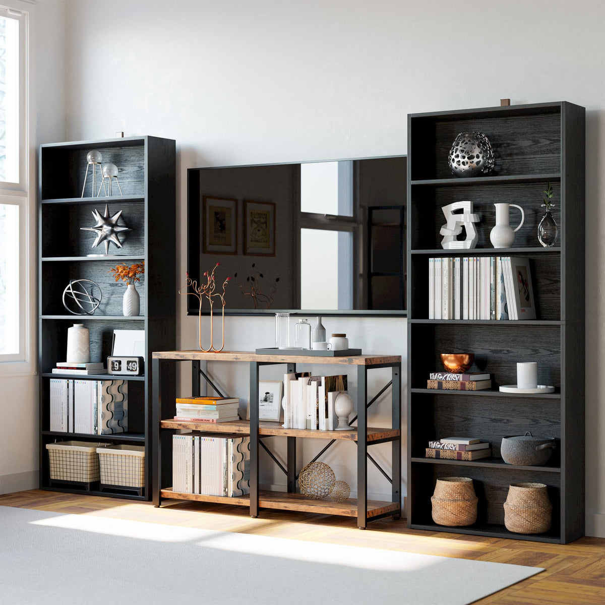 6 Tiers 70 in Tall Bookshelves and Bookcases Q781120