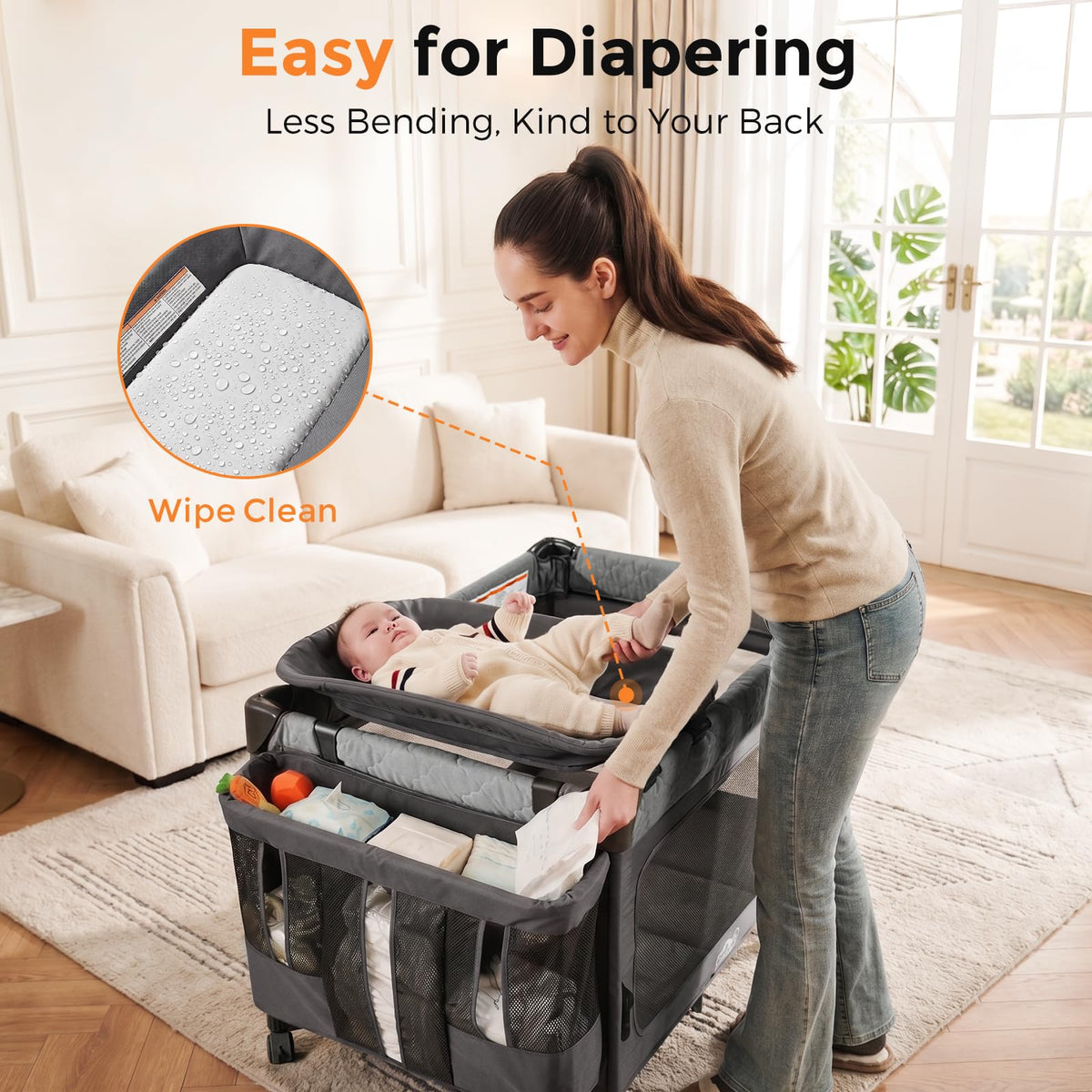 7 in 1 Pack and Play with Bassinet X608715