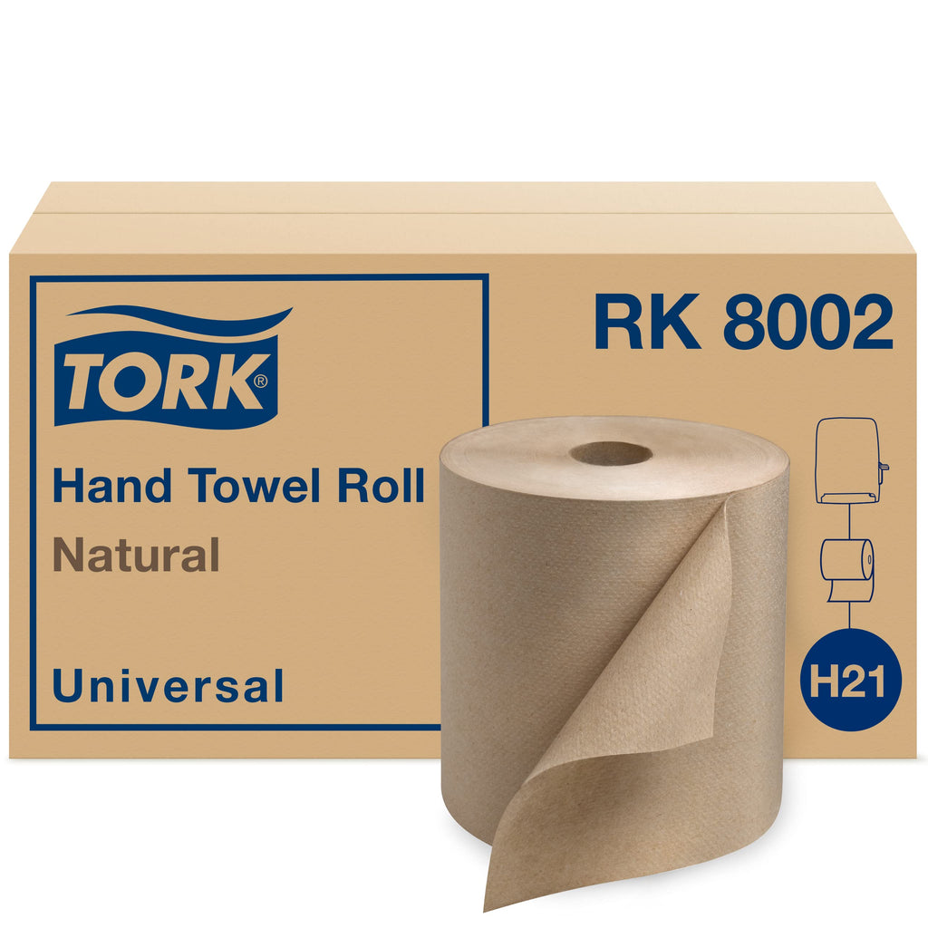 Natural Paper Hand Towel Roll, 6 Rolls x 800 Ft J686