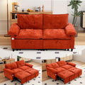 Orange Velvet Sleeper Sofa N4284