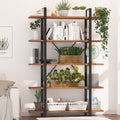 5 Tier Wood and Metal Bookshelf W8601