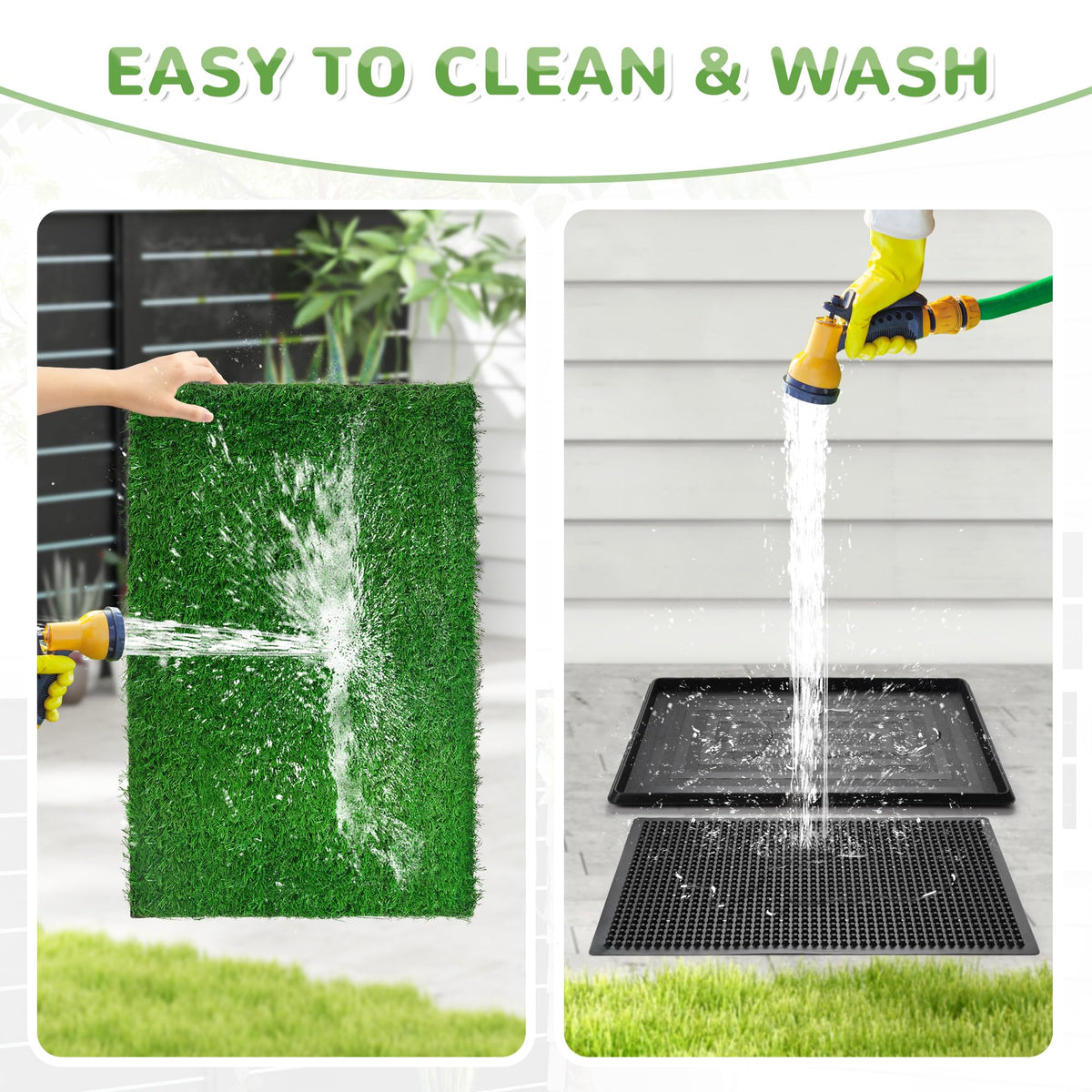 25" x 20" Reusable Indoor Dog Potty with Tray and 2 Artificial Grass Pads D132184
