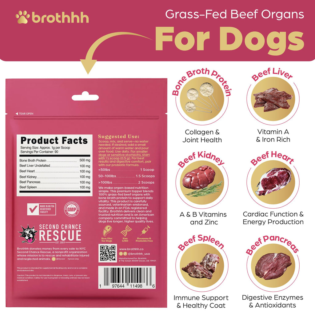 Beef Organ Bone Broth Meal Topper for Dogs C901