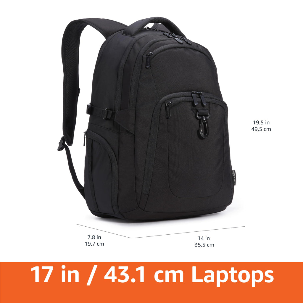 Black Water Resistant Laptop Backpack Y659