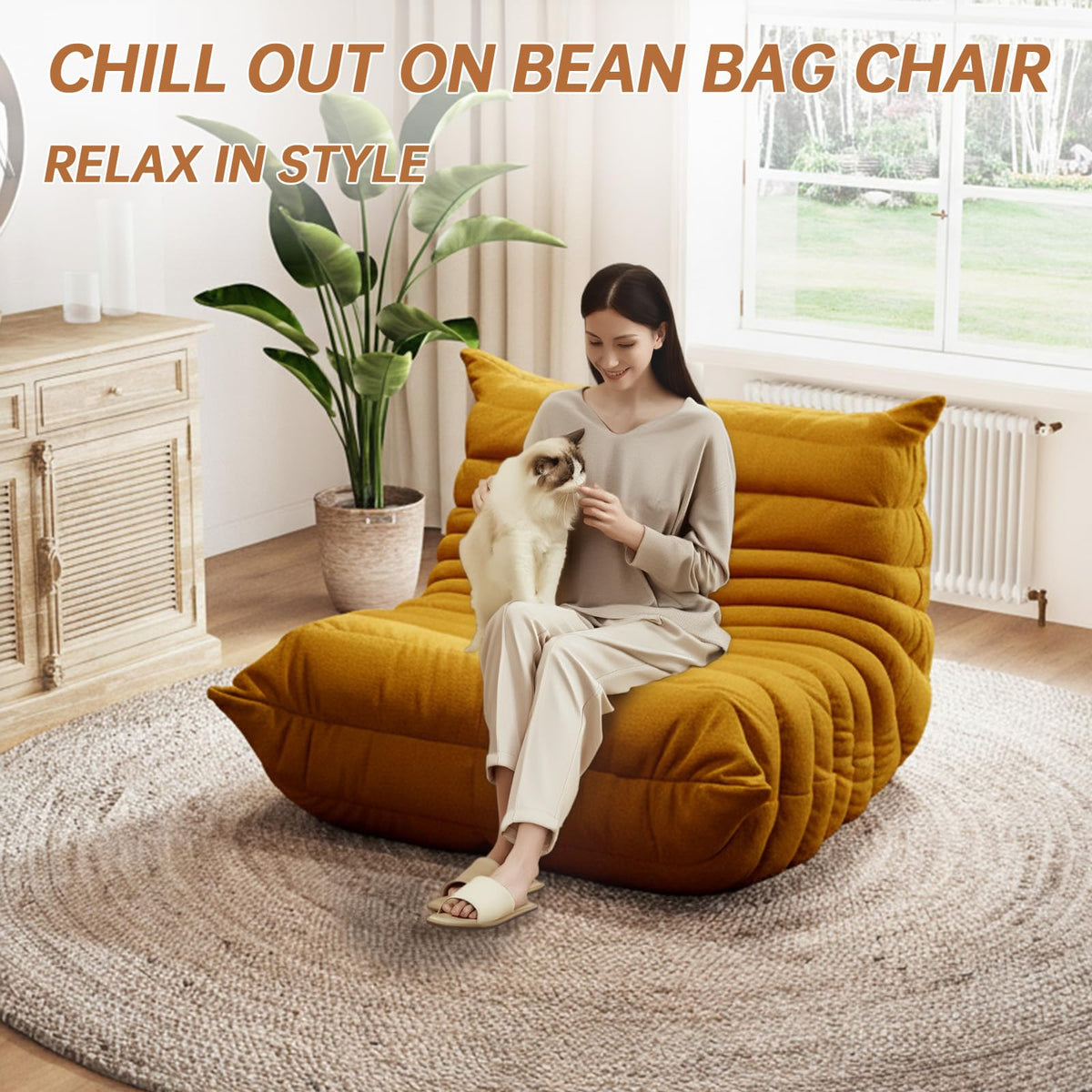 Oversized Memory Foam Bean Bag Chair Y708319