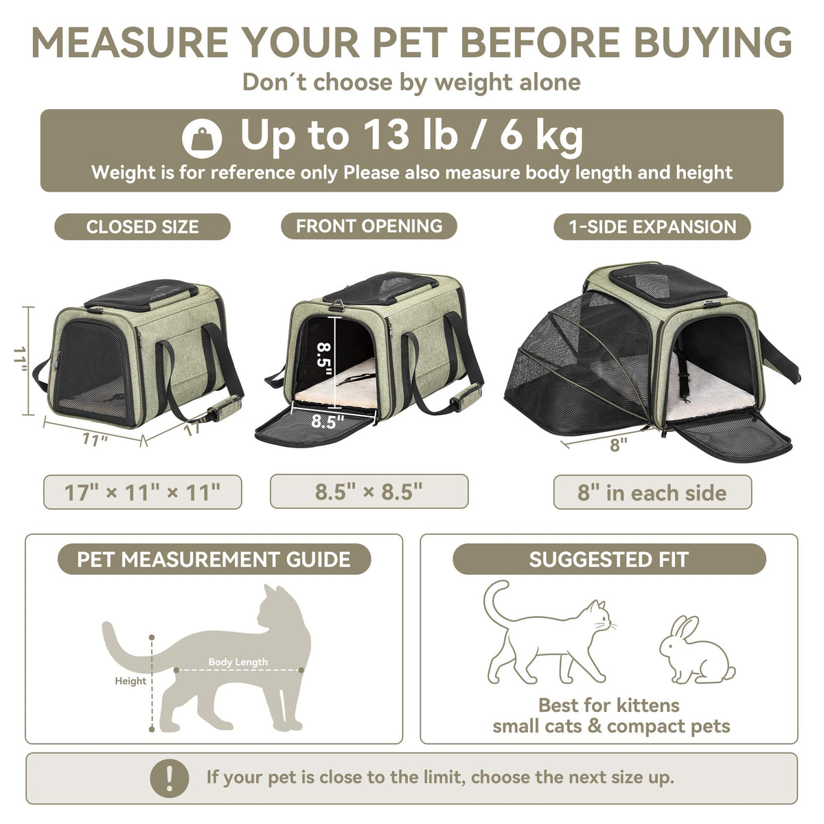 Expandable Cat Carrier Y103