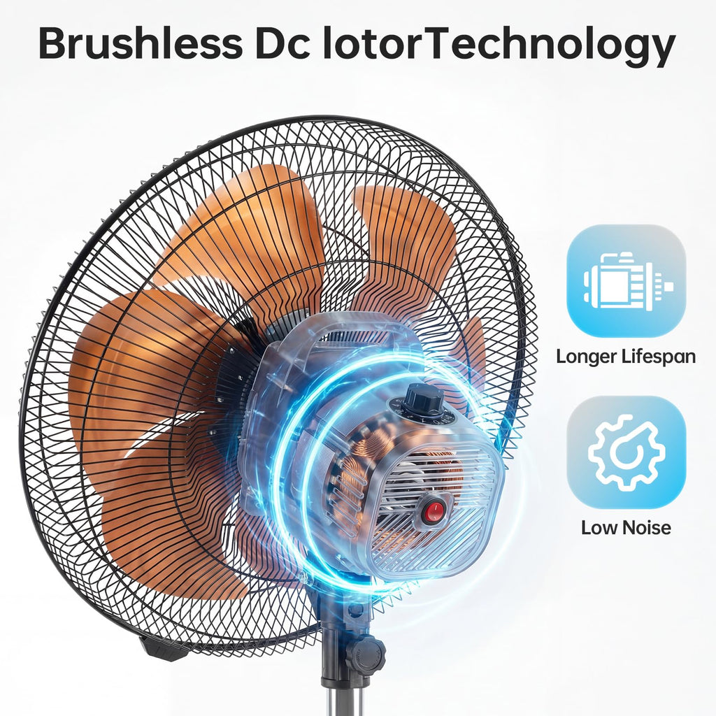 18 Inch Oscillating Metal Stand Fan A6505