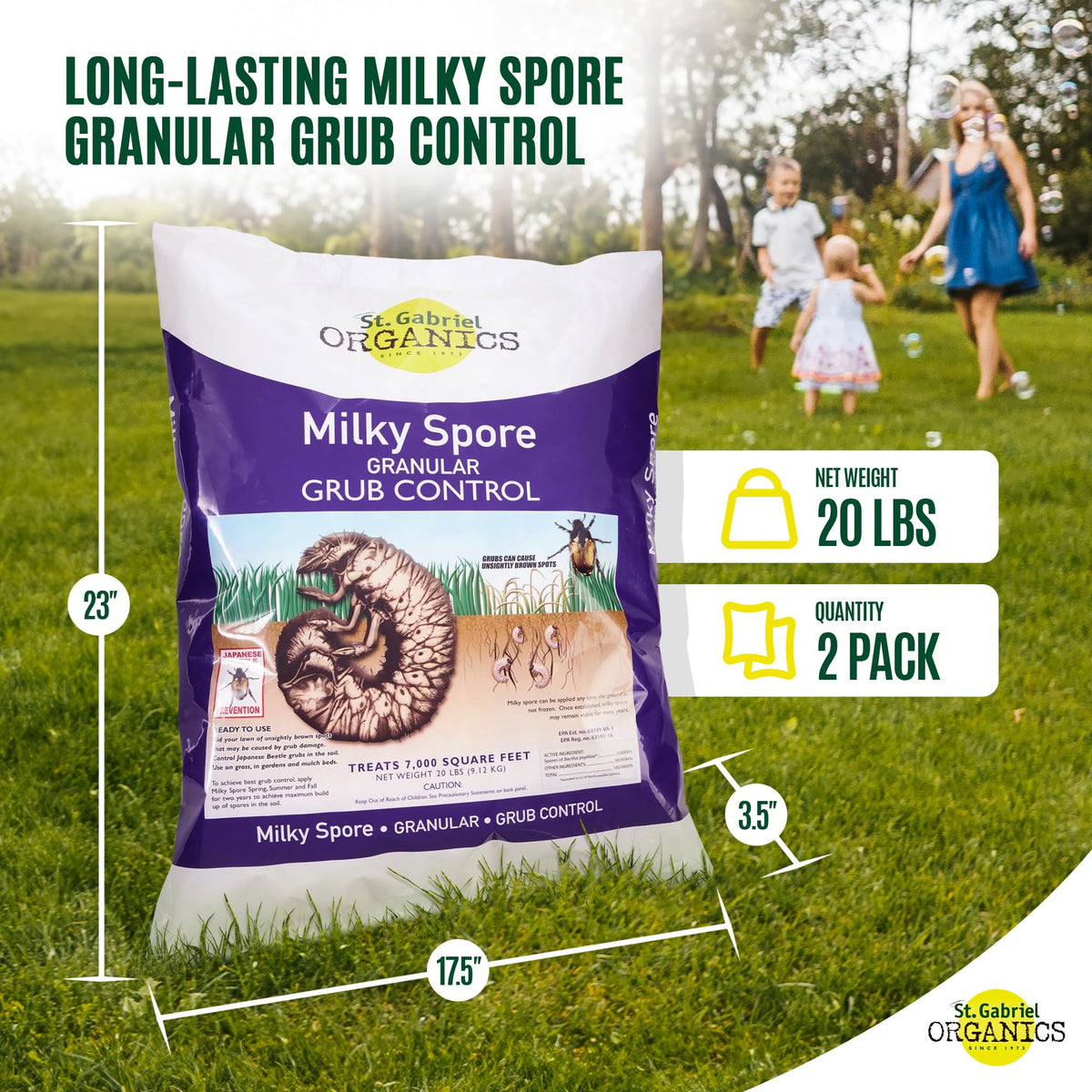 Milky Spore Grub Control Mix Pest Controller 2 Pack L265548