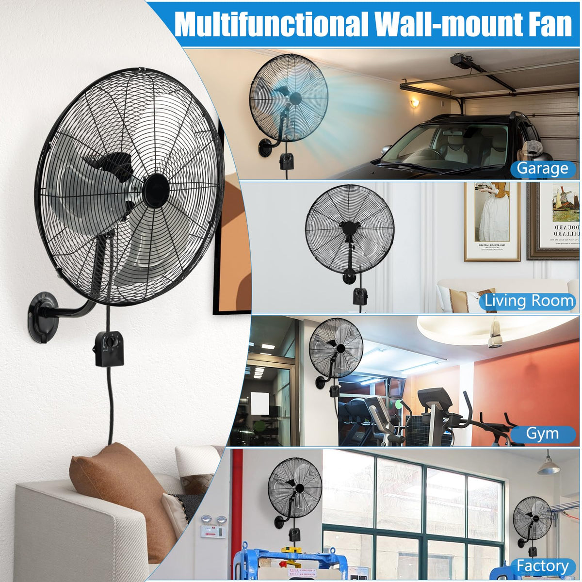 20 Inch Oscillating Wall Fan R632897
