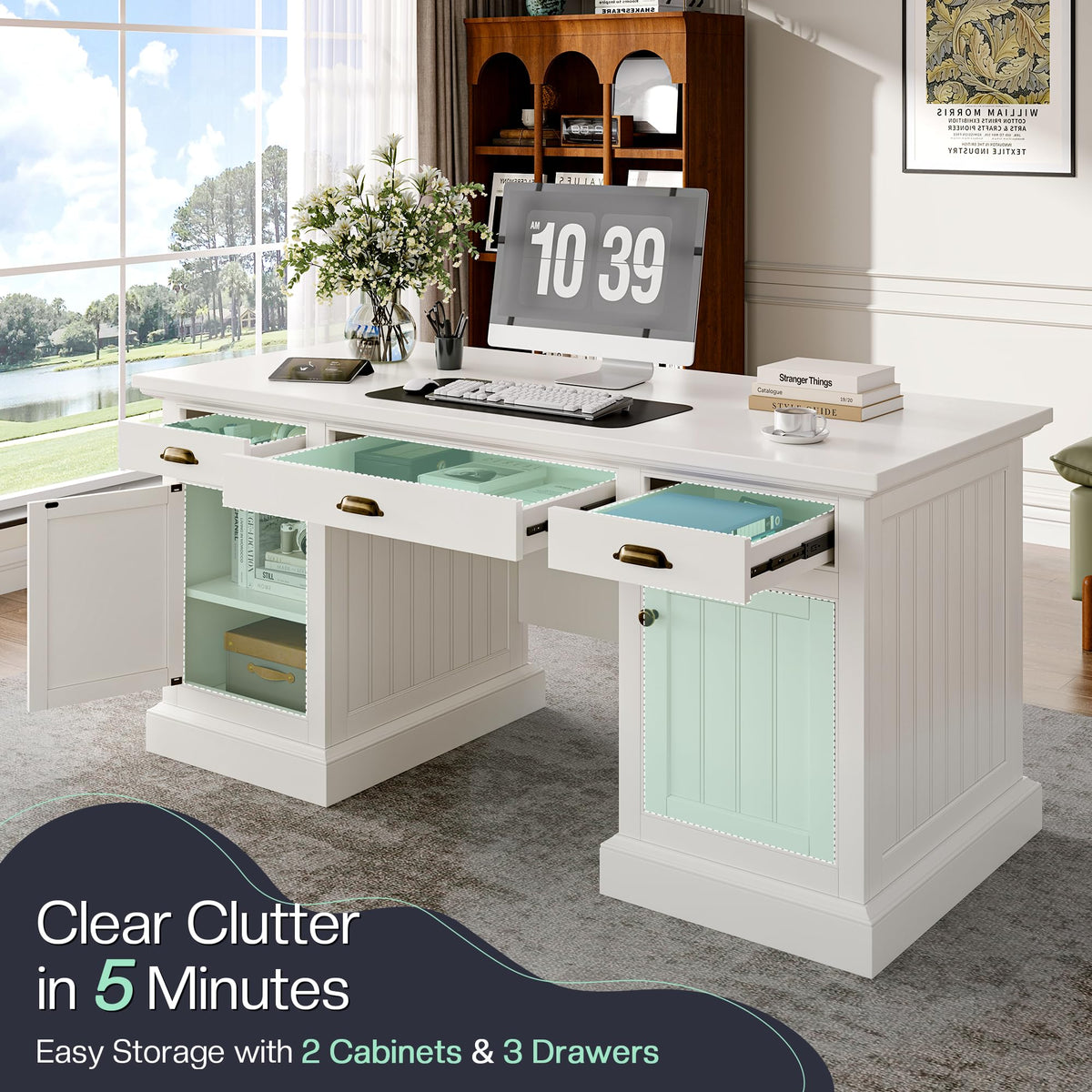 68" Executive Desk F3079