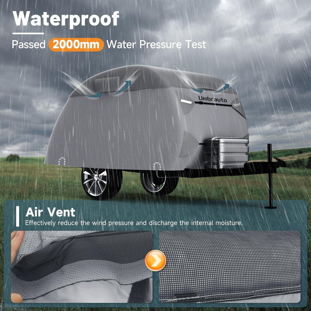 12-15 Camper 7 Layers Waterproof Teardrop Trailer Cover O9734