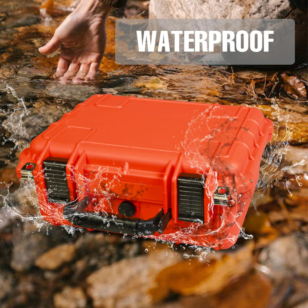 14x 11.5x 6.5 Inch Waterproof Protective Camera Case with Customizable Foam G854