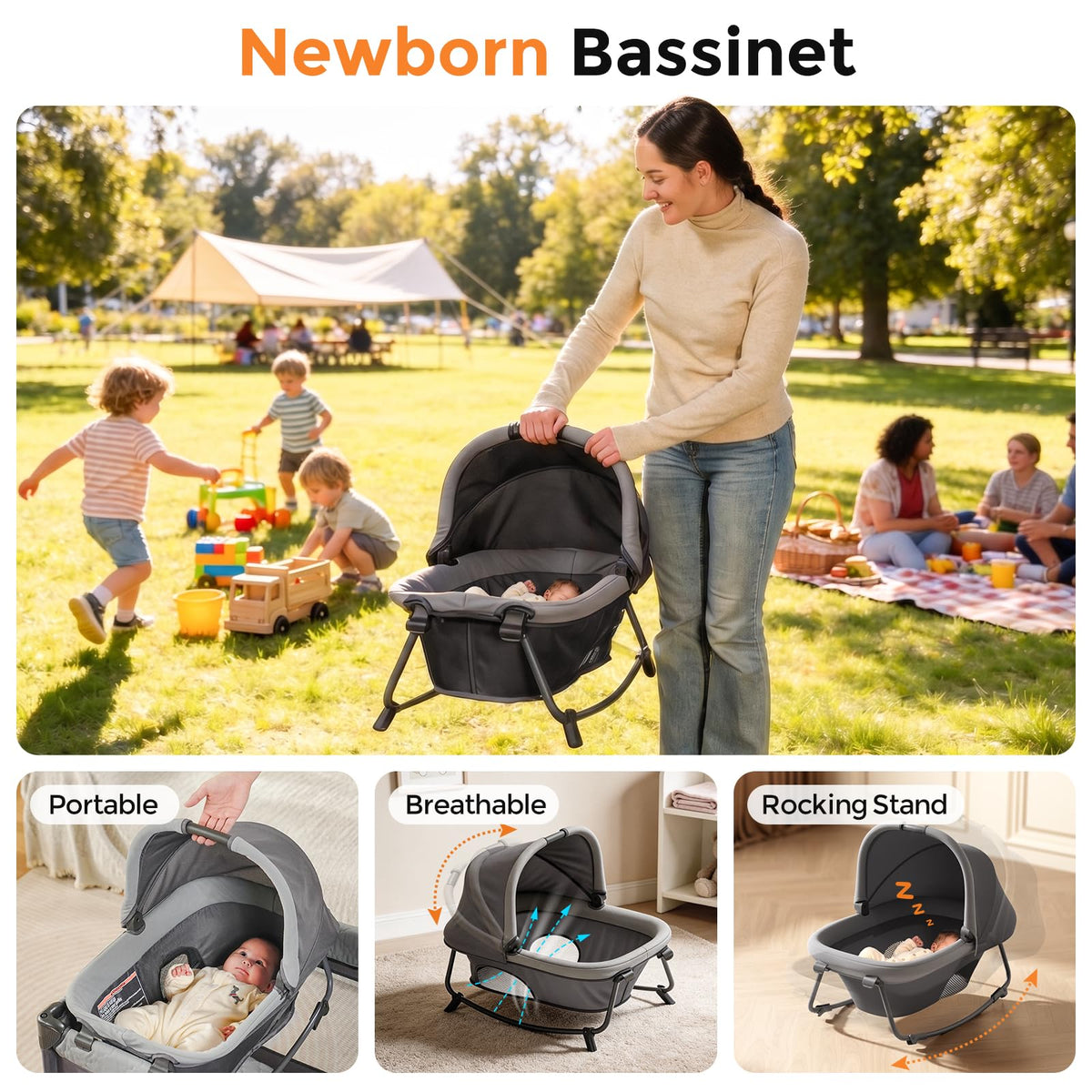 7 in 1 Pack and Play with Bassinet X608715