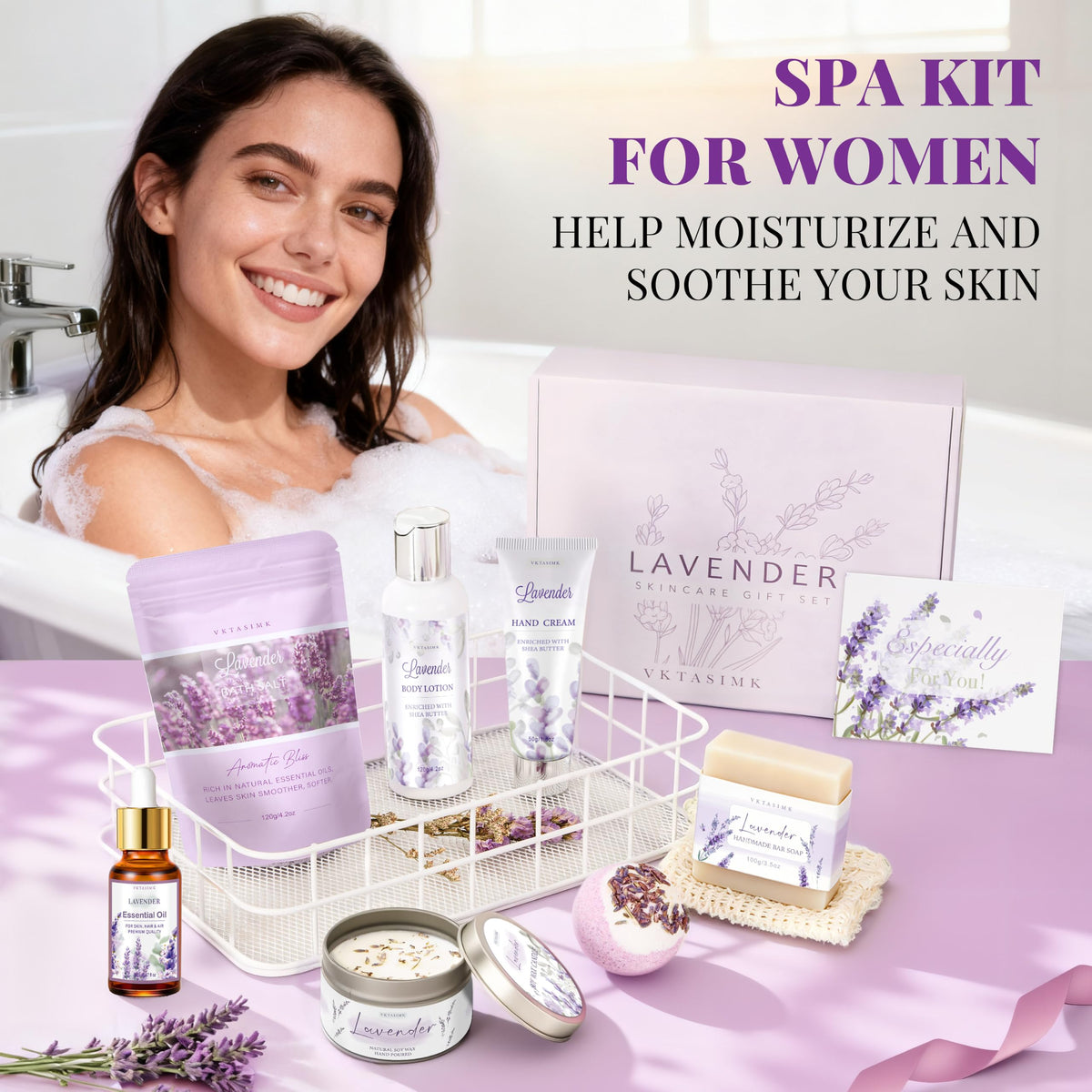 Lavender Relaxing Home Spa Set J35714