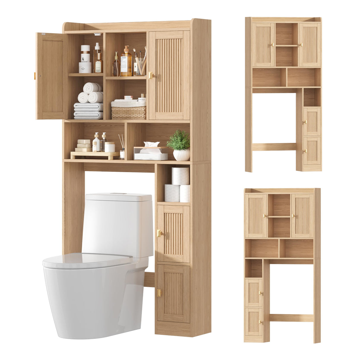 Over The Toilet Storage Cabinet with 4 Doors Q347933