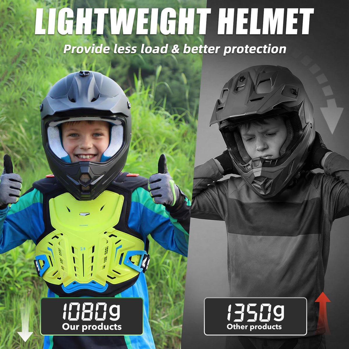 Youth Kids DOT Approved Full Face Motocross Helmet G45276