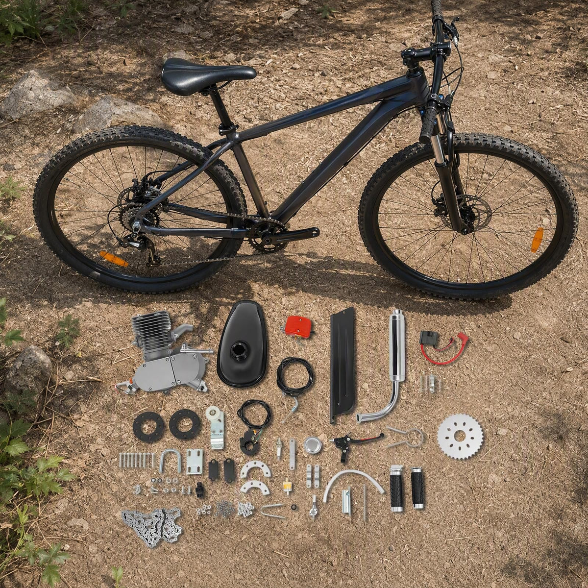 2 Stroke 100CC Bicycle Engine Kit with 36 Tooth Sprocket O800