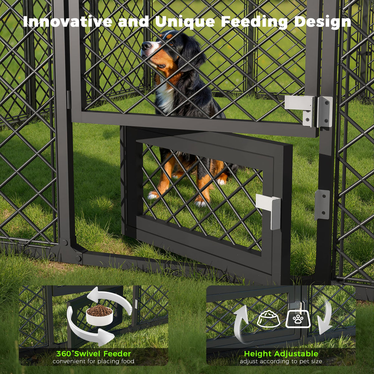 10x14×6.4 FT Heavy Duty Dog Kennel A70842