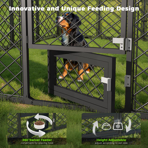 10x14×6.4 FT Heavy Duty Dog Kennel A70842