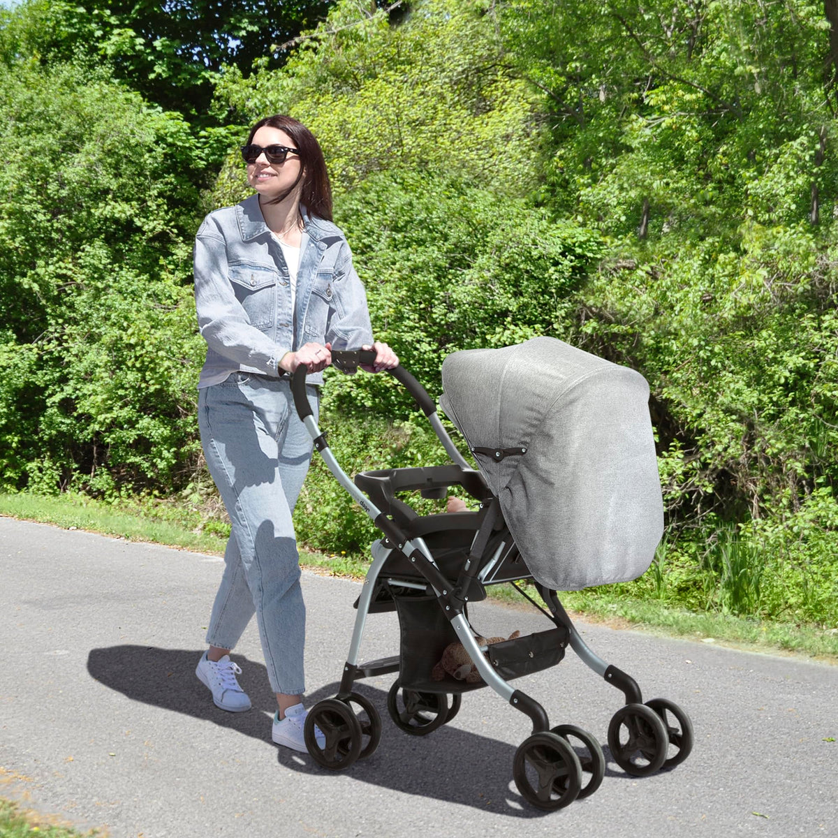 Grey Tweed Stroller N381