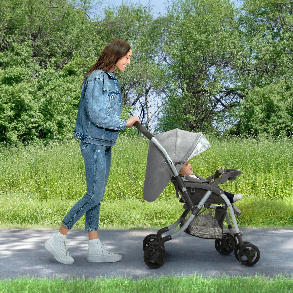 Grey Tweed Stroller N381