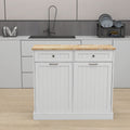 White 2 Drawer Tilt Out Trash Cabinet O489587