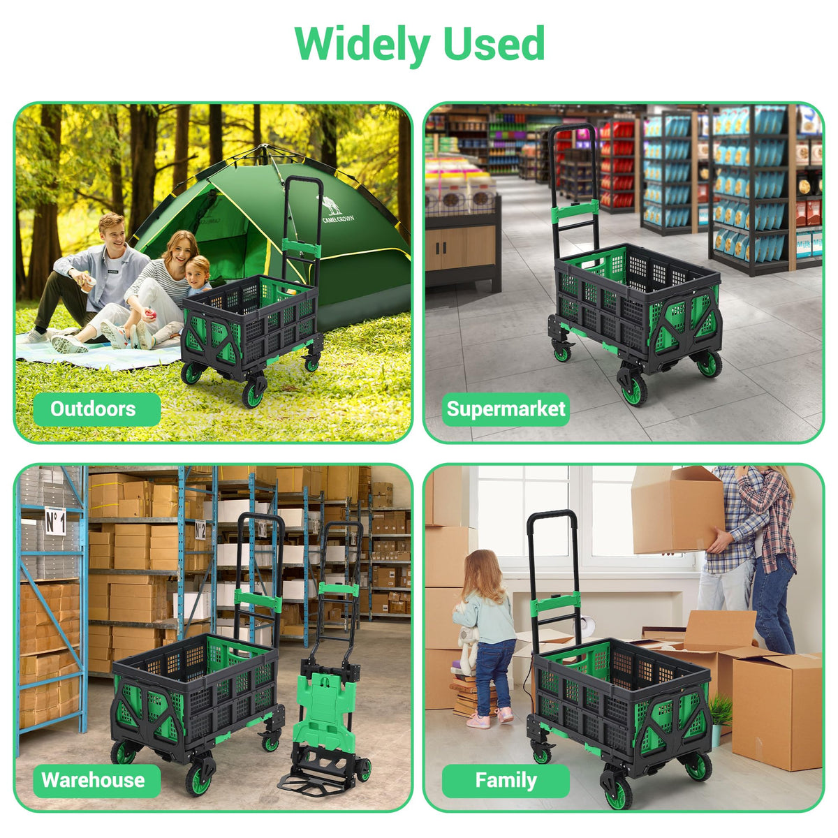 2-in-1 Folding Hand Truck with Basket H50513